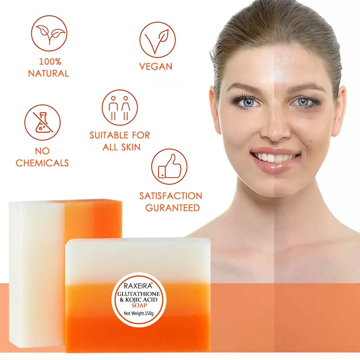 Soap Handmade Whitening Cleaning Kojic Acid Private Lblue 100% Natural Customized & Glutathione Originastudentm Packagintravel