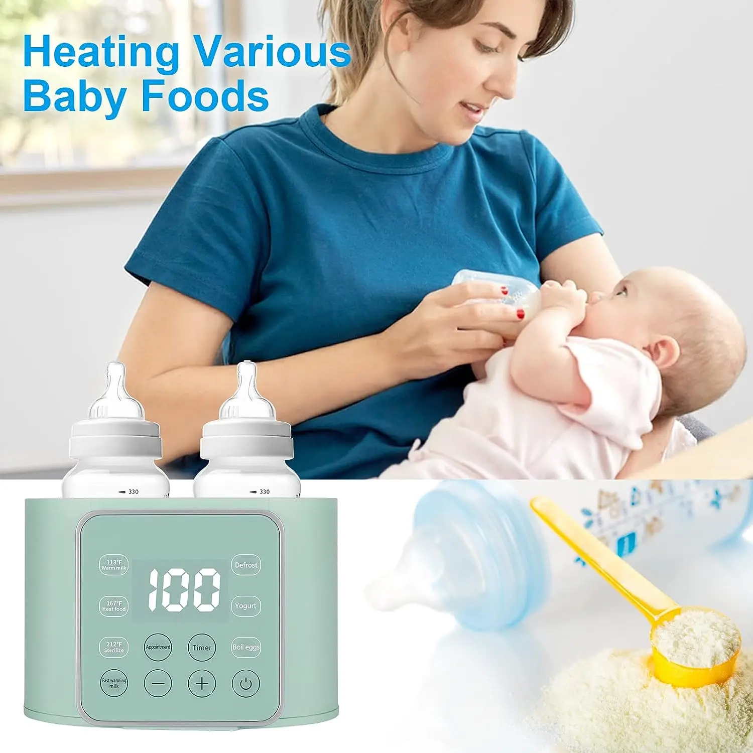 Wholesale 24H Constant Mode Baby Bottle Warmer Fast Baby Food Heater with Lcd Display