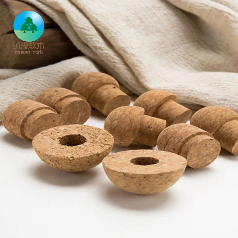Индивидуальная многоразовая бутылка для вина высокой плотности, деревянная пробка из натуральной пробки
