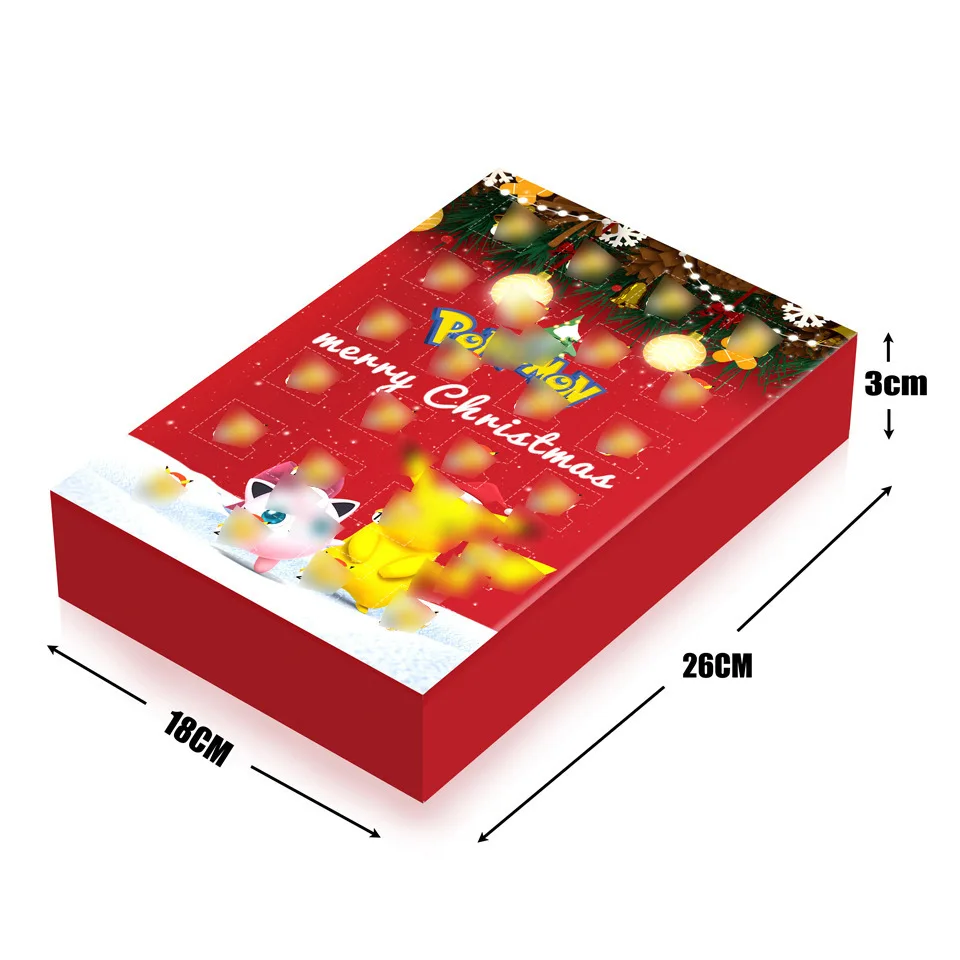 PokemonE Pet Elf Christmas Blind Box Pokemon Pokemon Christmas Advent Calendar Box 24pcs