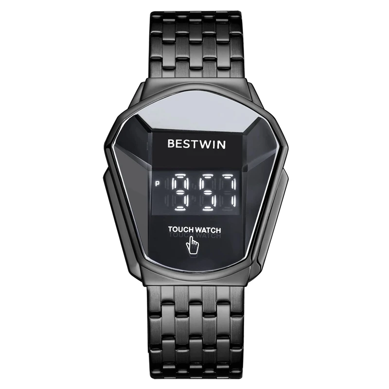 Bestwin 6616 Mens Locomotive Wrist Watches High Quality Touch Screen LED Digital Bracelet Watches Reloj Hombre Het ile peodve