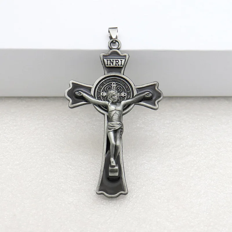 Christian Crucifix Cross Pendant Necklace Keychain Jewelry Cars Bags Accessories Religious Faith Birthday Gift Craft