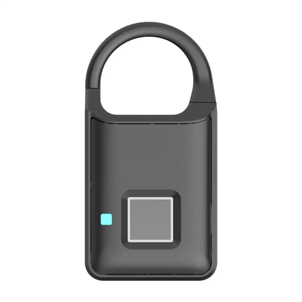 mini smart finger print padlock waterproof USB charging P50 smart keyless fingerprint lock