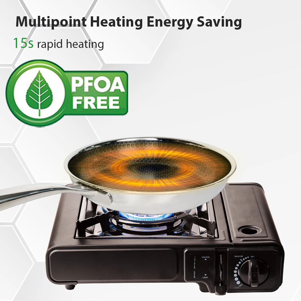 German Popular 12 Inch Stainless Steel Fry Pan Nonstick Coating Skillets Hexclad For Induction Cooker Cooking Frying Pan