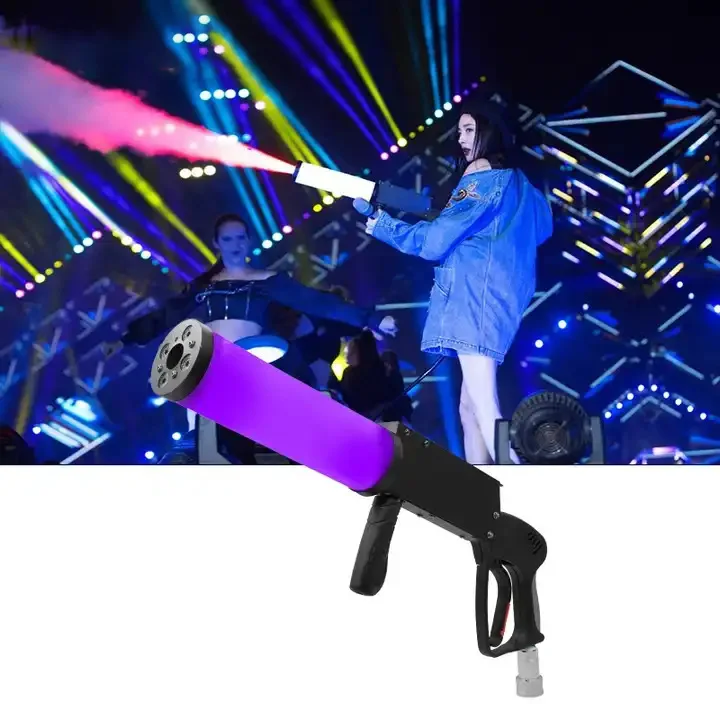 RGB Led DJ Stage CO2 Jet Machine Special Effect Fogger Smoke Gun For Nightclub Bar Party