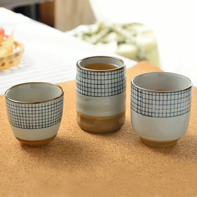 2022 Modern Japan Style Stoneware Cup Speckled Coffee Tea Clay Ceramic Mug with Anti-slip Base