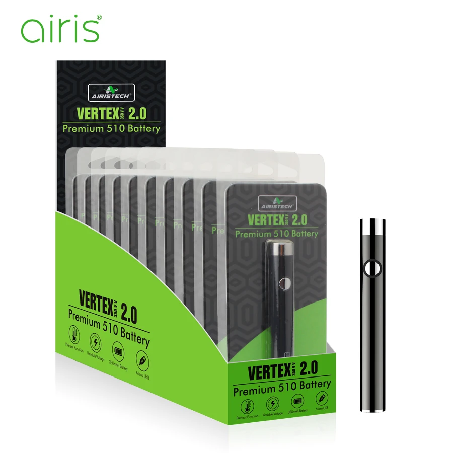 
Fee Shipping 350mah VV 510 Thread Wax Vaporizer Airis Quaser Wax Vape Pen Vertex 2.0 CBD pen 