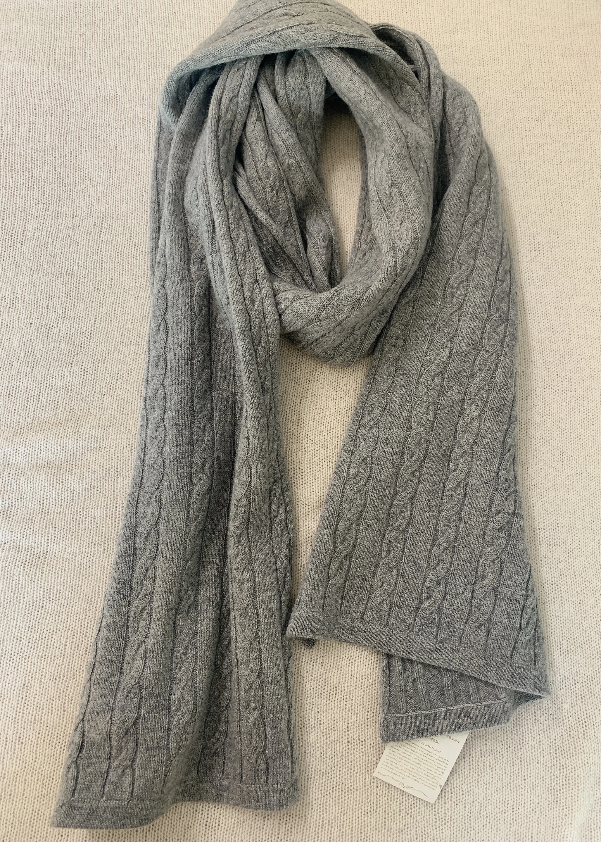 2023 New Design Cashmere  Cable Knitting Scarf Casual Custom for Women