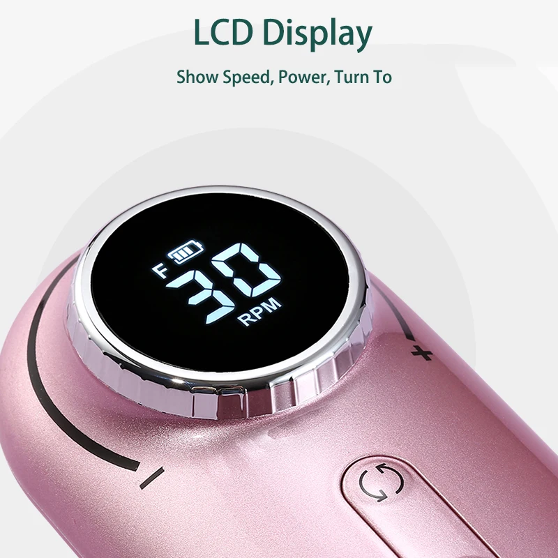 Portable Electric Nail Drill Professional Rechargeable 30000RPM USB Nail Drill For Manicure Pedicure Polishing Tools