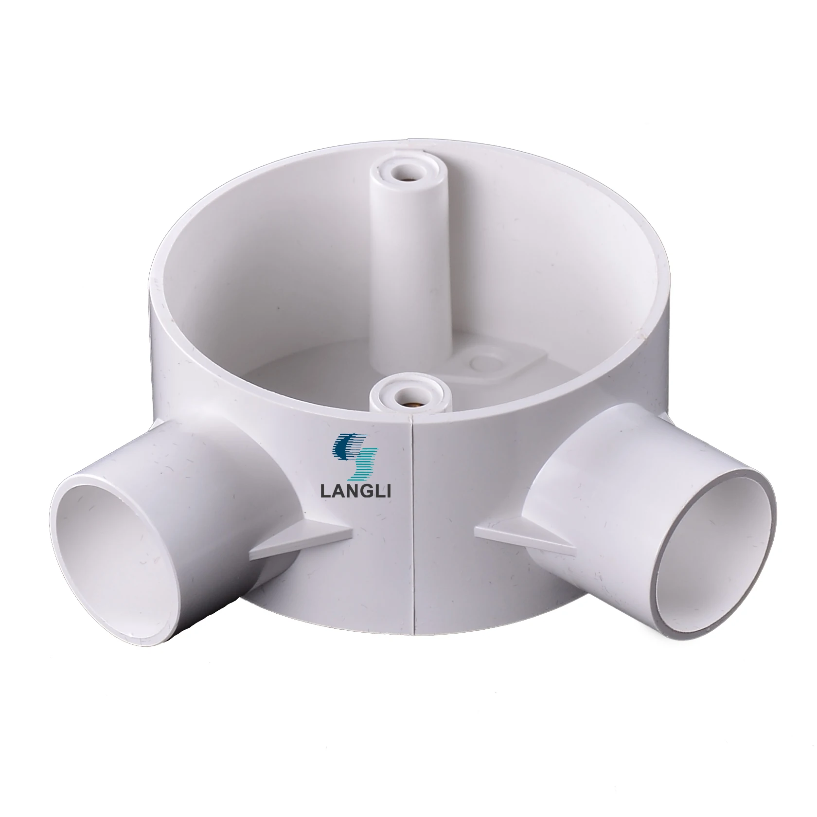 Conduit Connectors Two Way Electrical Junction Box Pipe Fittings PVC