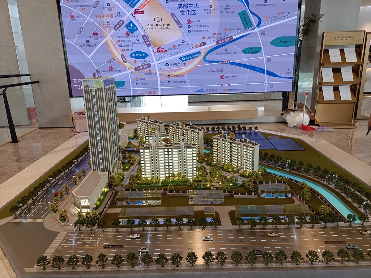 3D Miniature Scale Building Model Construction House Modeling for Real Estate model