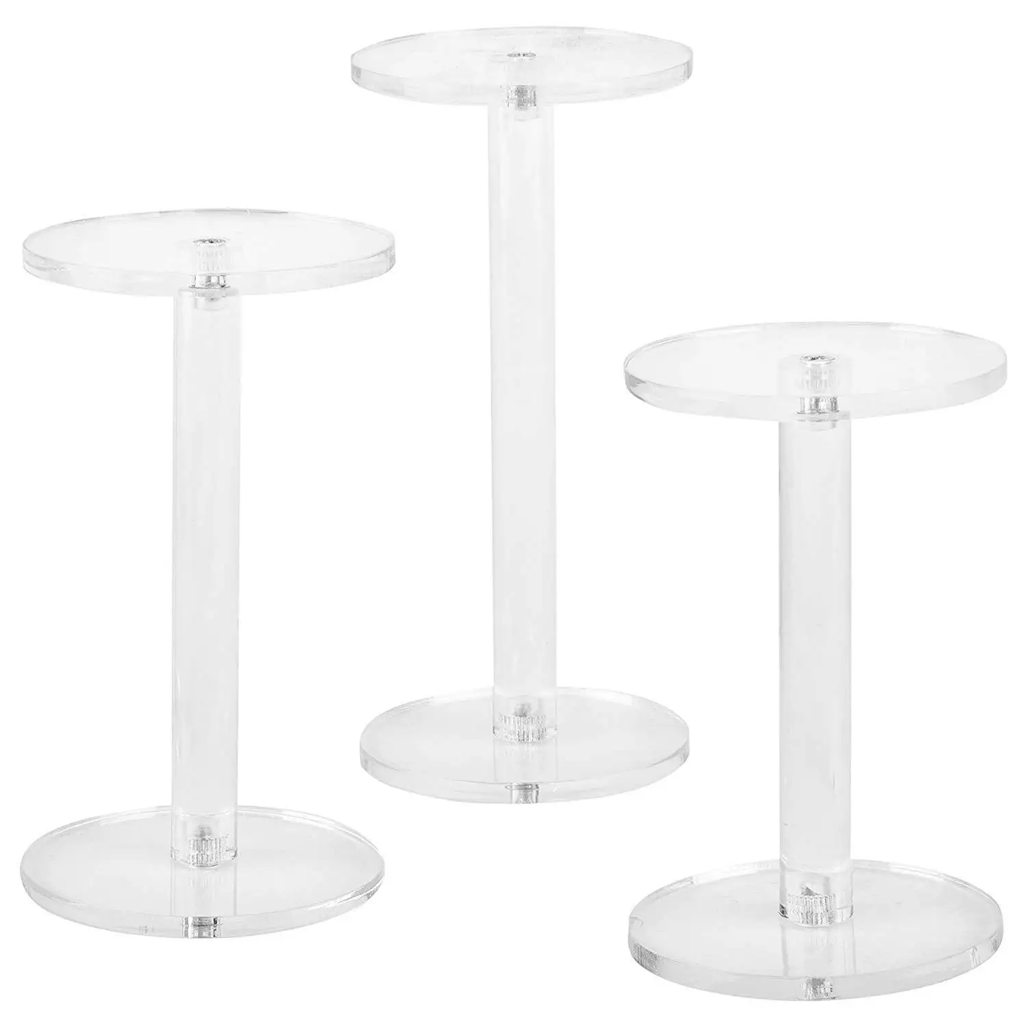 Wholesale round  transparent desktop table ornaments model cosmetics  Watch  acrylic display stand rack set