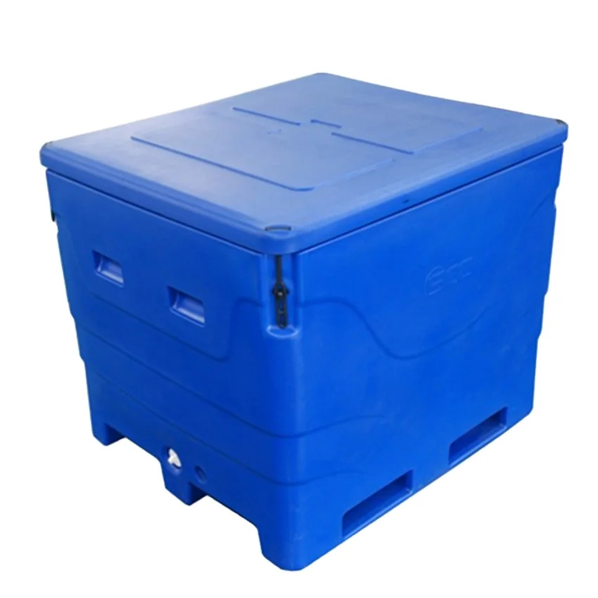 Cold Chain Logistics 1000L Seafood Processing Cooler Box Insulated Fish Bin