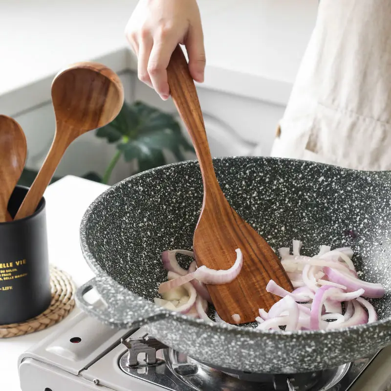 High Quality Acacia Wood Cooking Utensils Kitchen Utensils Set Cookware 7 8 9 Pieces Professional Kitchen Utensils For Kitchen