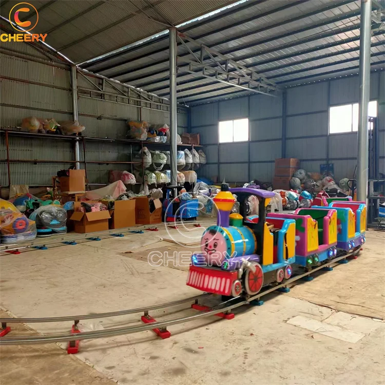 Amusement park plaza shopping mall kids riding mini electric track train rides