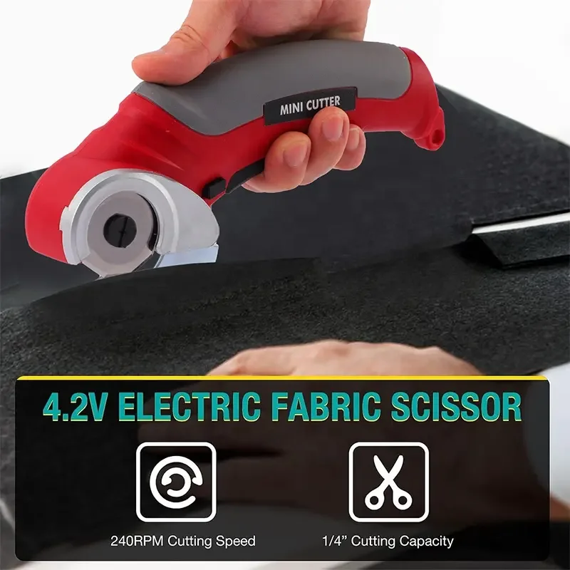 Best Selling Fabric Cutter Handheld 3.6v Lithium Battery Powered Electric Scissor Rotary Cutter Cordless Carpet Scissors