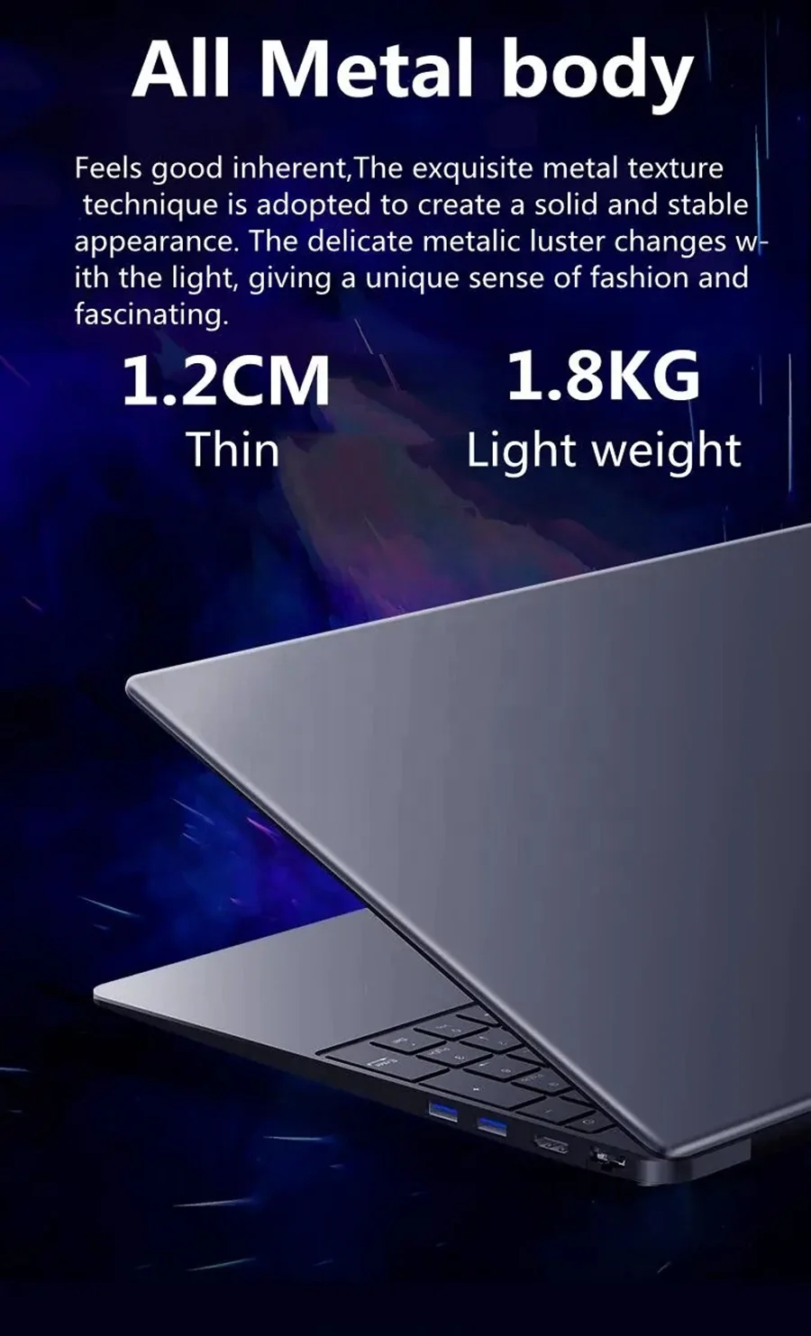 In-tel 10th Gen I5 10210U I7 10510U UHD Graphics Win10 15.6 Inch Metal Ultra Thin Laptops Pocket Notebook Computer 4k HD Type-c
