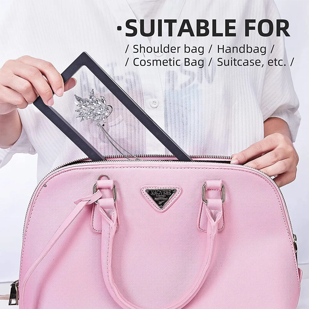 3D Transparent Floating Display Frame Holder Stands Jewelry Necklace Ring Bracelet Coin Suspended Black Gift Packaging Box case