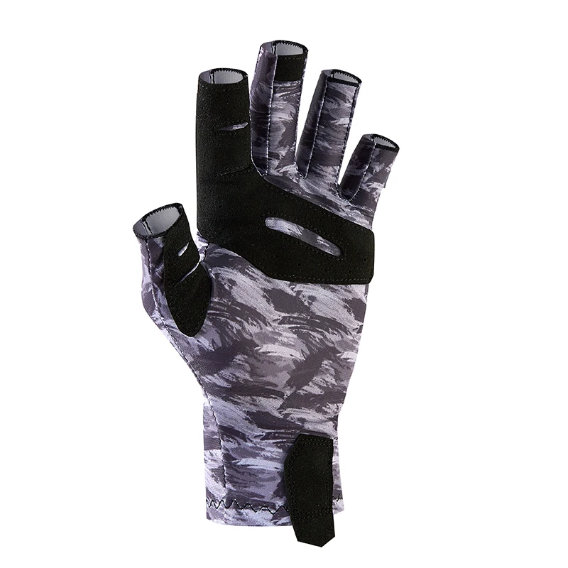 Grey Adult General Outdoor Sunscreen Anti Slip Fishing Gloves