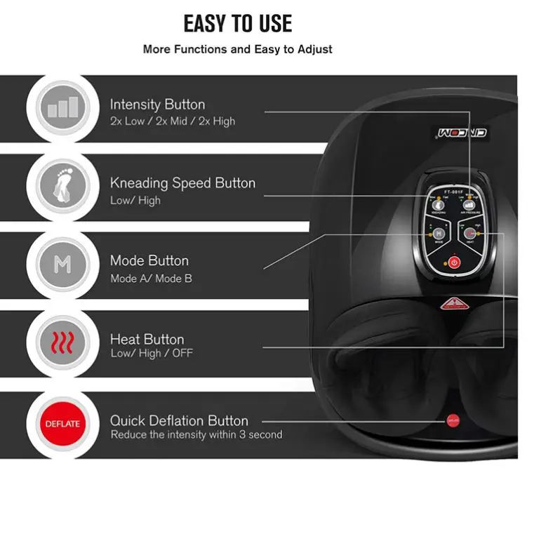 Massage Vibrating Leg Machine Heated Malaysia Pedicure Spa Vibro Equipment Heating  New Foot Massager