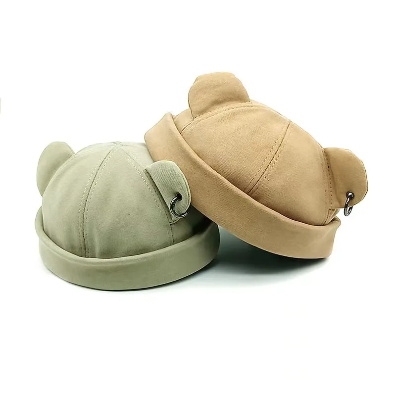 Wholesale Customizable Cat Ears Melon Skin Hat Trend Autumn and Winter Cold Hat Cute Landlord Hat