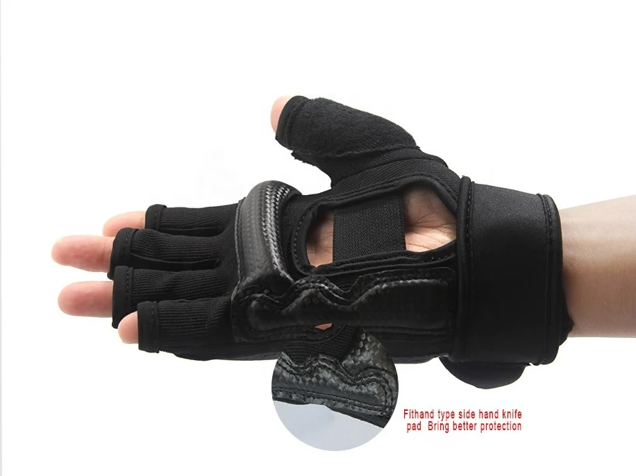 Half Finger PU Leather MMA Fighting Sanda Gloves Karate Muay Thai Taekwondo Gloves