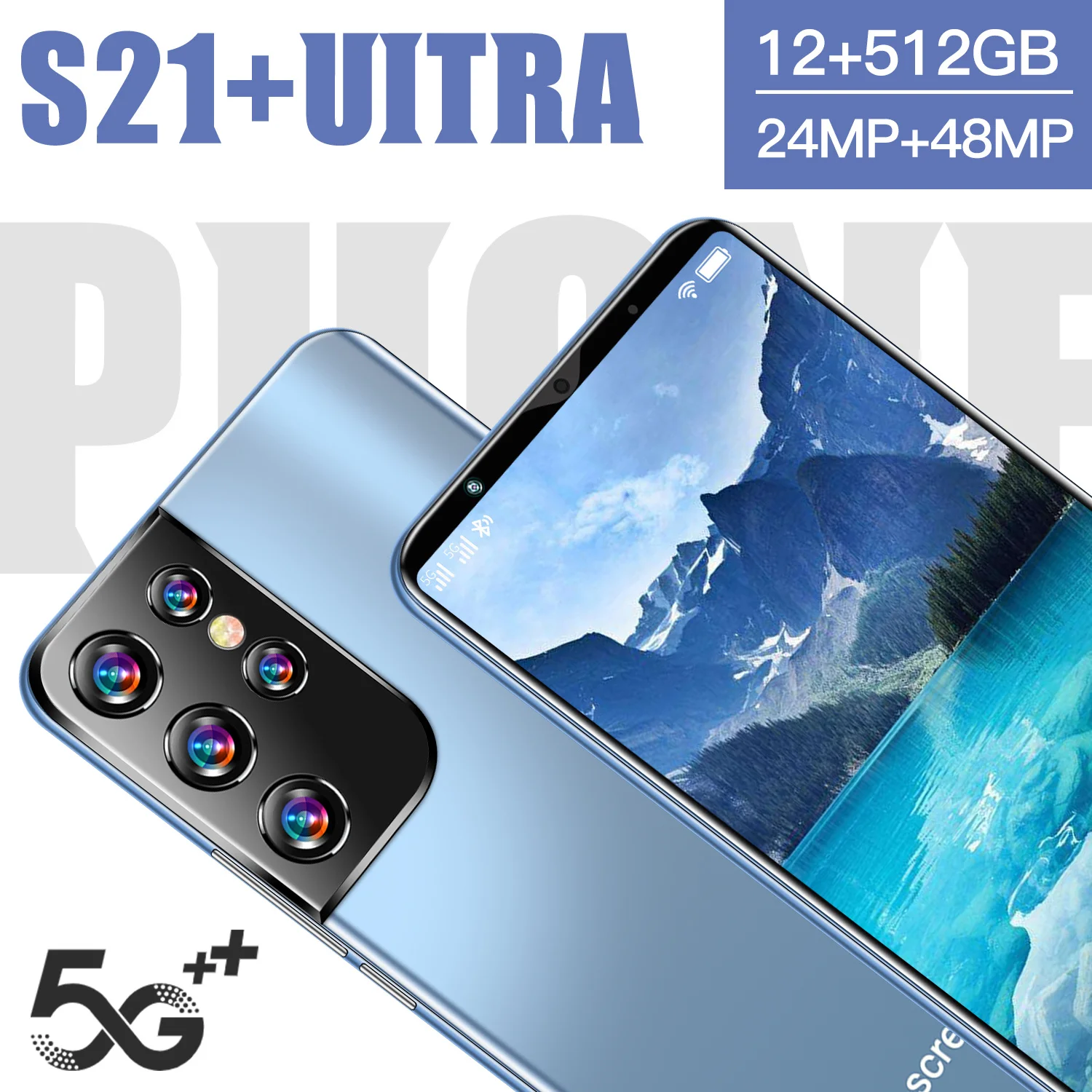 Лидер продаж самая низкая цена бесплатная доставка смартфон S21 + 12 Гб 512 ГБ 6 38 дюйма большой экран высококачественные мобильные