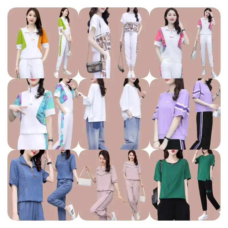 women clothes Elegant Fashion V-neck floral print shorts casual suit 2 piece suit women Summer day Women cool suit