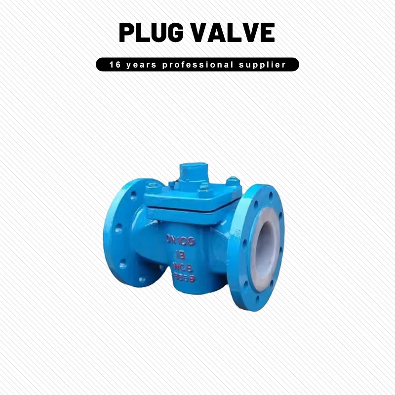 Factory Direct Soft Seal Flange Plug Valve Manual Turbine Fluorine Plug Valve ASTM 4-Hole Flange Fluorine Plug Valve For Sale