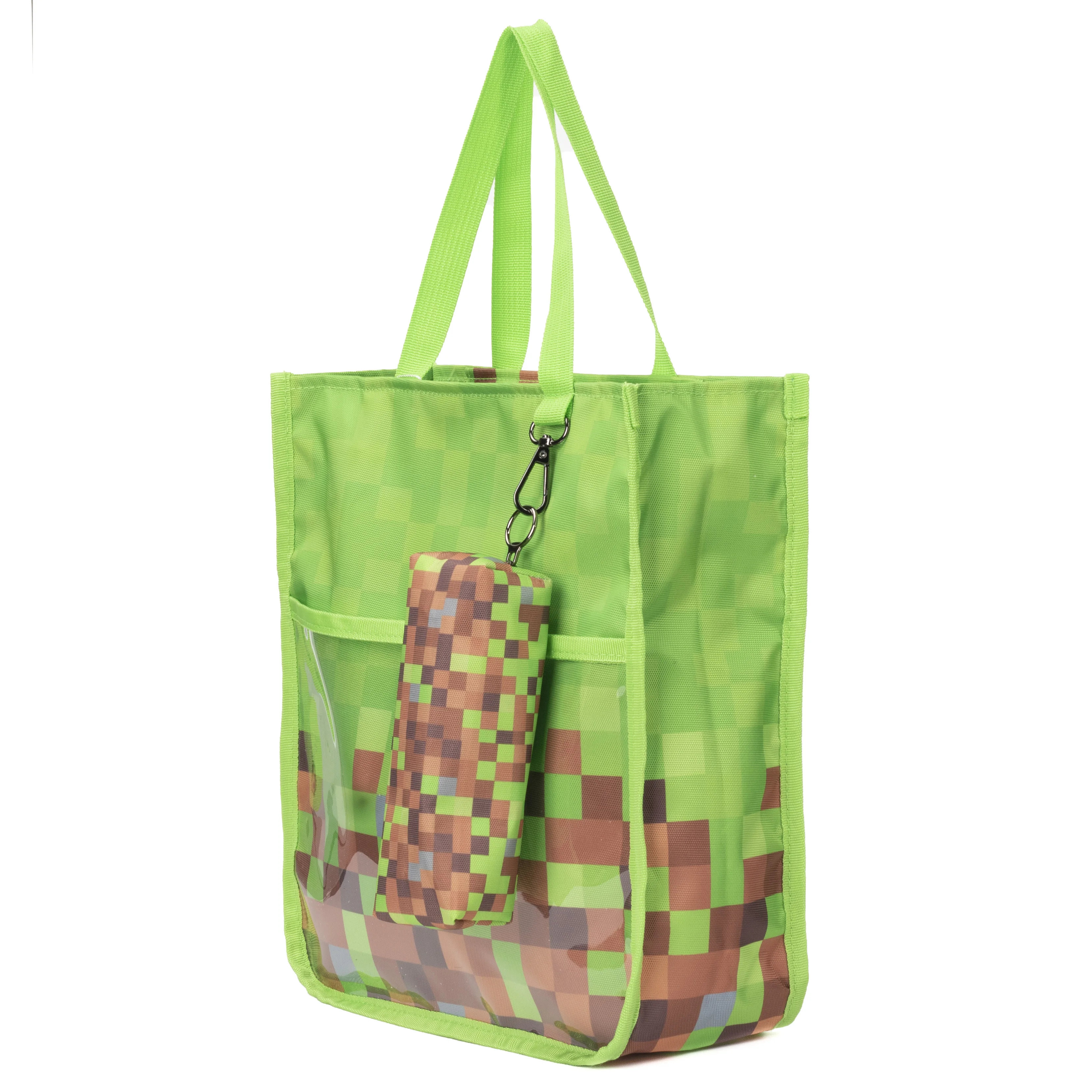 Custom  Handmade Recycled  Personalised Cute Clear Beach Full Print Sublimation Zipper Reusable Book Bag Tote Bag  For Boys Girl