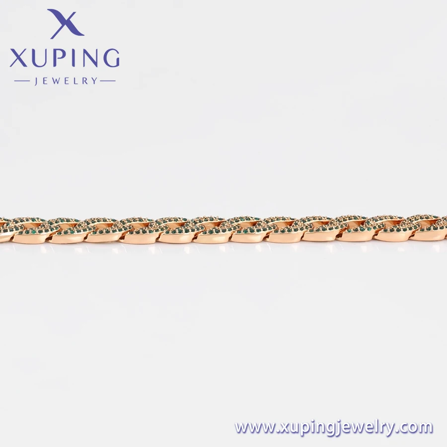 A00327947 xuping ювелирные изделия Европа Япония и Южная Корея Продажа новый полный зеленый Алмазный браслет хип-хоп популярный
