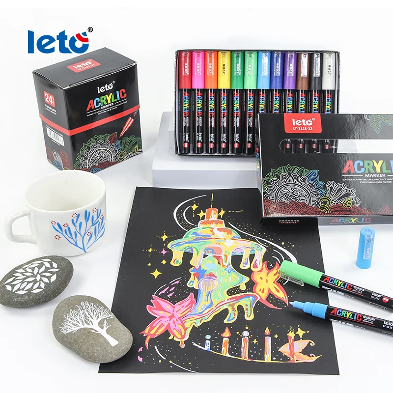 Water-based Plastic nib Acrylic Marker Pen  LT-1123