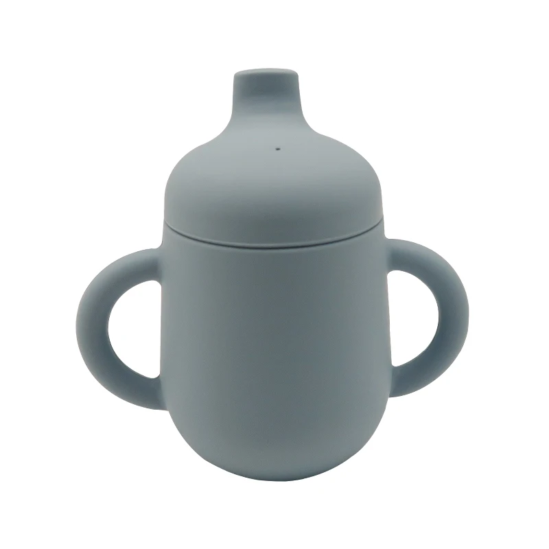 Food Grade Silicone Baby Sippy Cups with Handles Holder Kids Toddler Children Drinking Water Training Sippy Cup Wholesale