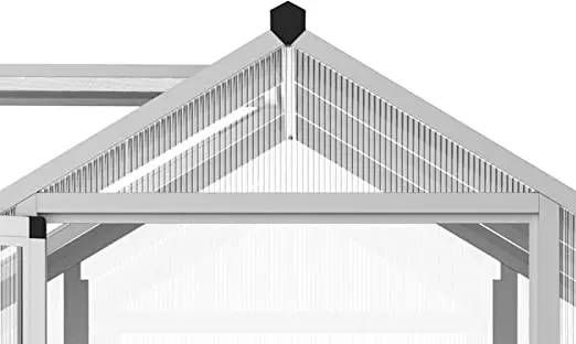 Теплица из поликарбоната 8 'x 6' W с вентиляционным отверстием для вентиляции и дождевого желоба теплица хобби на