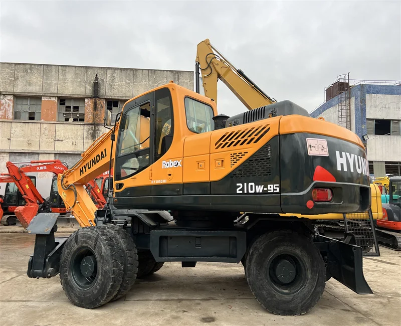 top quality HYUNDAI 210w-9s 150w-9t used wheel excavator with reliable engine