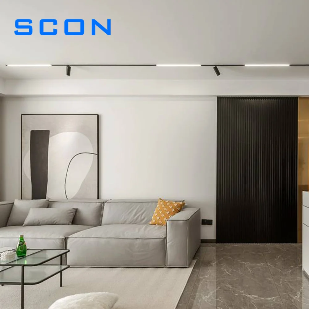 SCON Magnetic Track Lighting System Led Adjustable Focus Floor Lamps Indoor Lighting Commercial Light SC-XTD238 High GRI