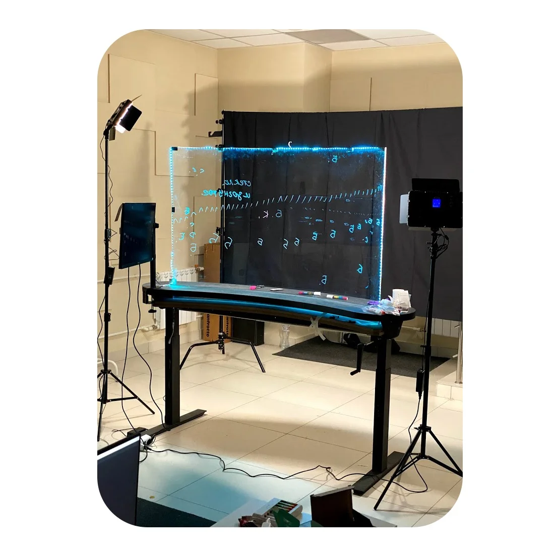 Writing/Drawing Glass Light/White Board, RGB Illumination, Fluorescent Markers, Buy Wholesale Direct from the Manufacturer