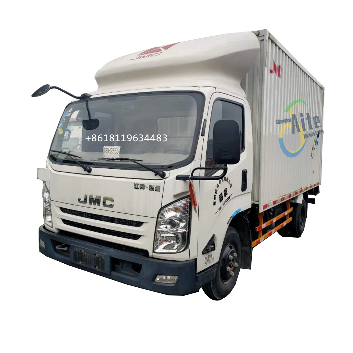 2015 2016 used JMC left hand drive light box truck diesel 7.5ton-10tons van cargo box truck in stock  used lorry truck