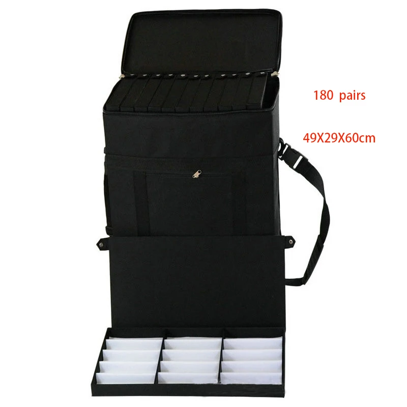Wholesale Large Capacity Eyewear Display Box Durable 180Pcs Glasses Trolley Case High-end Oxford Cloth Optical Glasses Suitcase