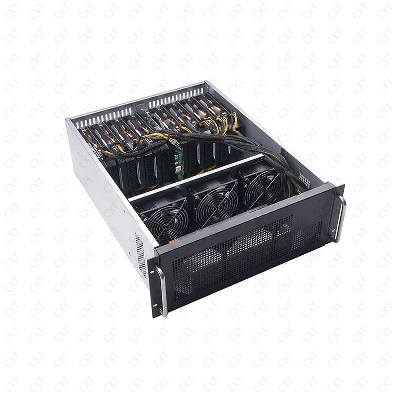 8 gpu карты сервере Дело графикой 6 слотов коробка с блоком питания 55 мм 65 мм/70 расстояние между пучками DDR3 4 Гб RAM 64 ГБ 1850W