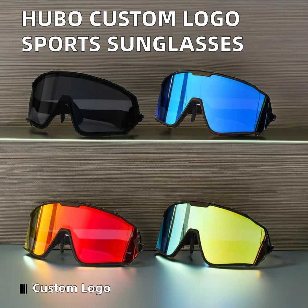 Luxury 2024 Military Blue and Red Sports glasses for Men Women Polarized PC Frame Eyewear Cycling