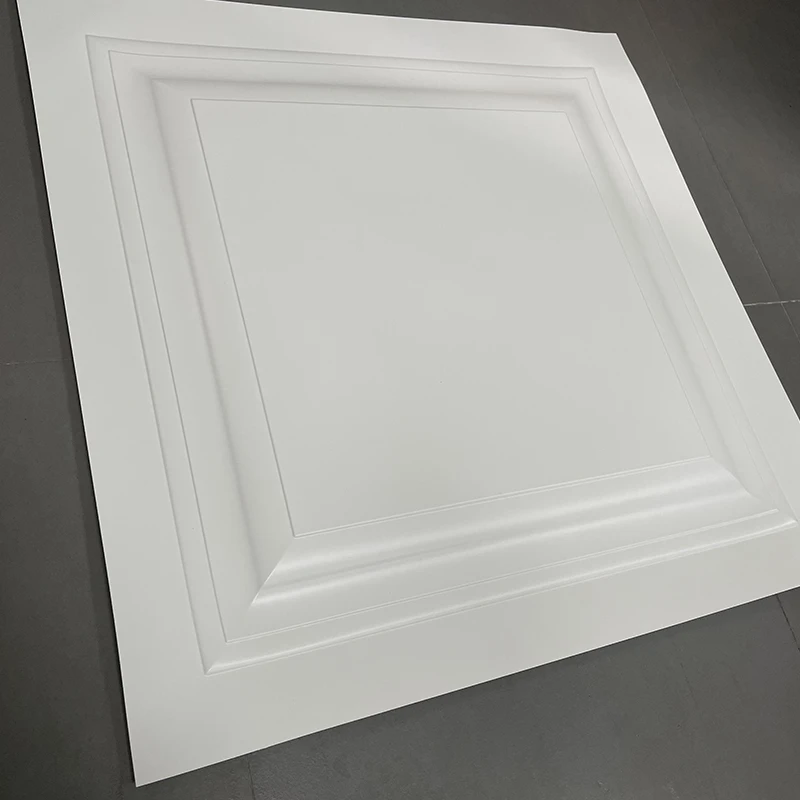 Wholesale Hotels wall decor brick wallpaper 0.6mm thickness white pvc ceiling 3d wall panel