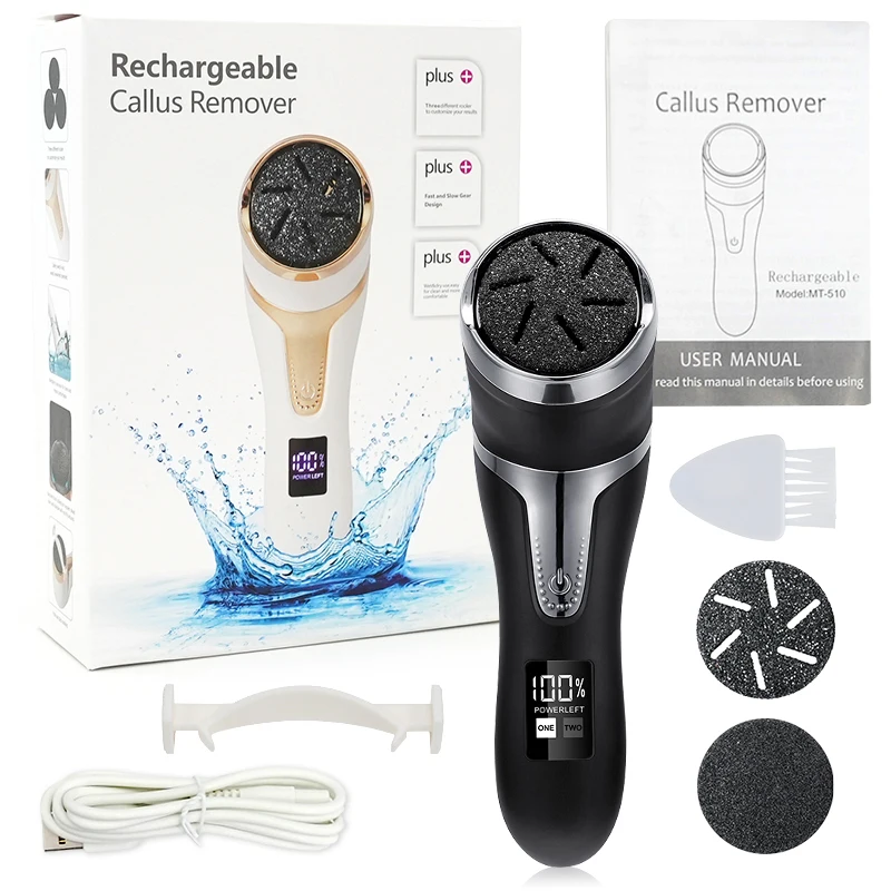 Portable Electric Callus Remover for Feet Rechargeable LCD Display Waterproof File for Foot Care Deadskin Trimmer Pedicure Kit