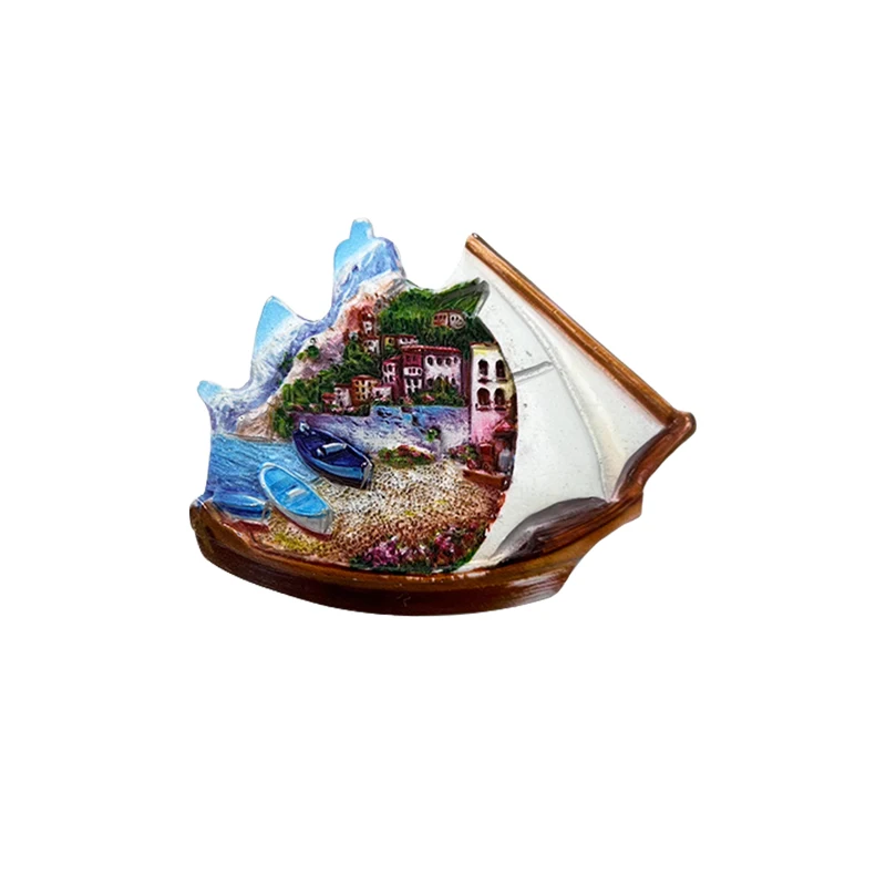 Factory Hot Selling  sailboat resin refrigerator sticker model travel souvenir gift at a good price