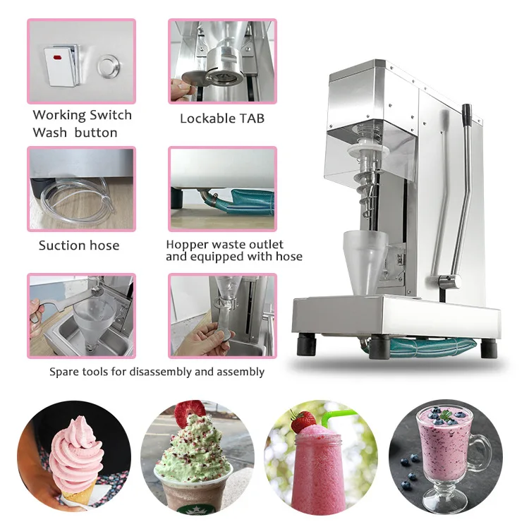 new zealand creamery Swirl Drill real fruit ice cream machine ,barquilla machine, Ice Cream Blender/  Ice Cream  Mixer Machine