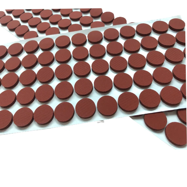 Custom Anti collision Sheet Transparent Self Adhesive Backed Sticky Silicone Rubber Bumpers Square Round Dots Feet Pad Gasket