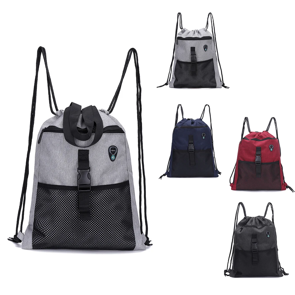 Quick-drying Double Handle Waterproof Large Capacity Drawstring Training Bag New Backpack Pull Rope Fitness Sports Schoolbag