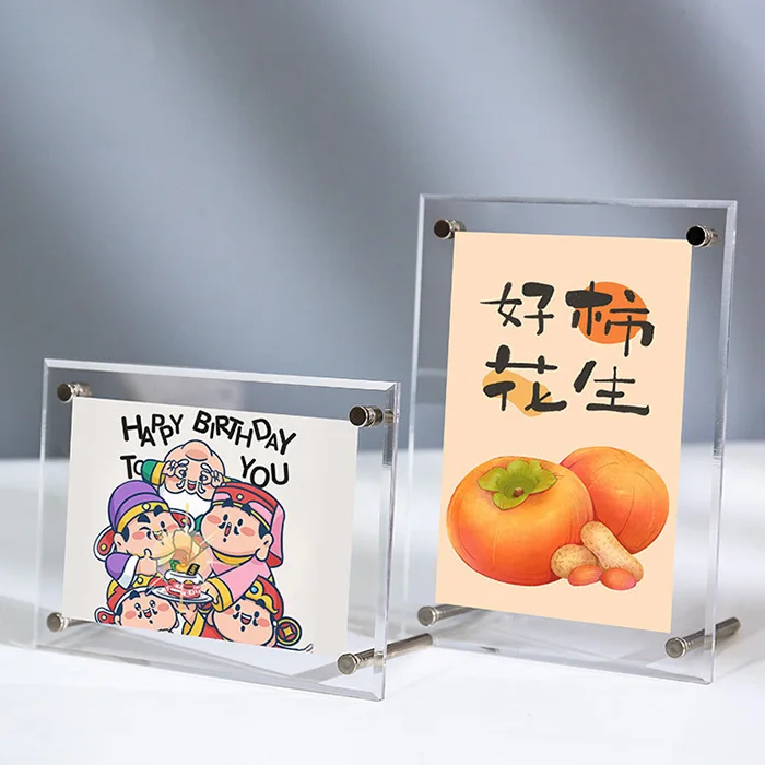 acrylic photo frame custom acrylic display stands clear picture frames desktop transparent square frame gift