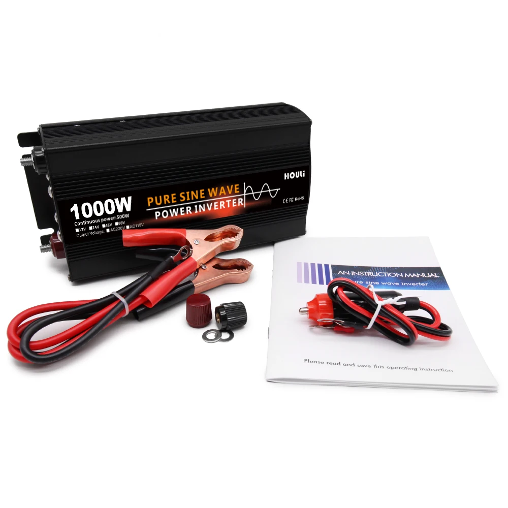 SHENPU KC 1000 Вт Инвертор 12 В низкочастотный инвертор инверторы немодулированного синусоидального сигнала