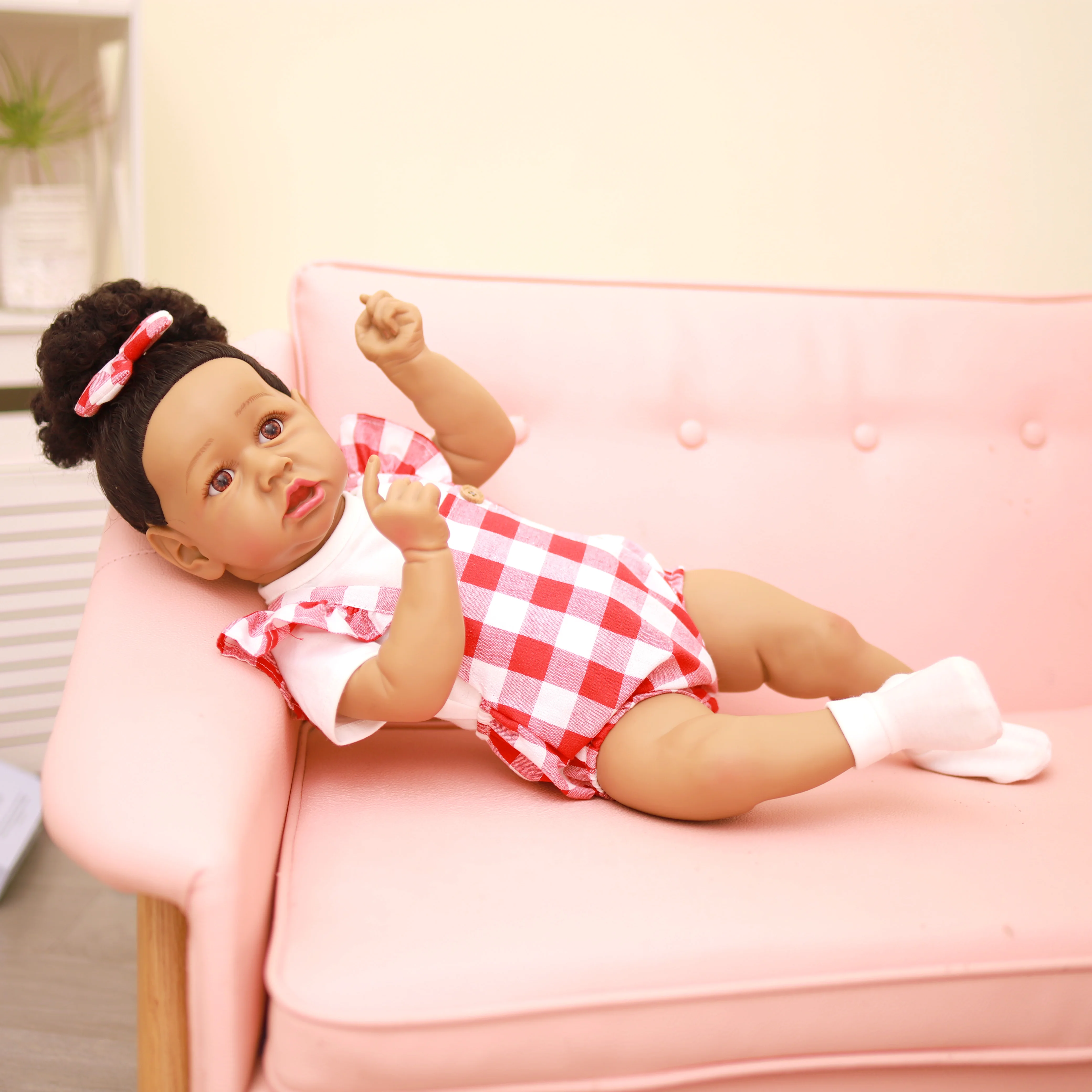 60 cm new style reborn baby doll  Simulated munecas wigglytuff plush doll toys new style cheap holiday gift forkids